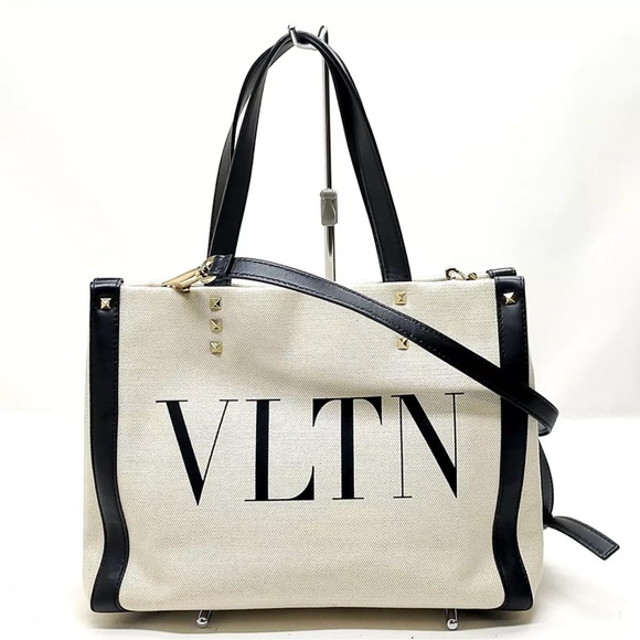 Valentino VLTN Print Canvas Tote - Picture 2 of 13